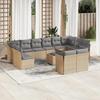 VidaXL Garden Lounge Set with Cushions 13 Pcs Beige Wicker 3250278