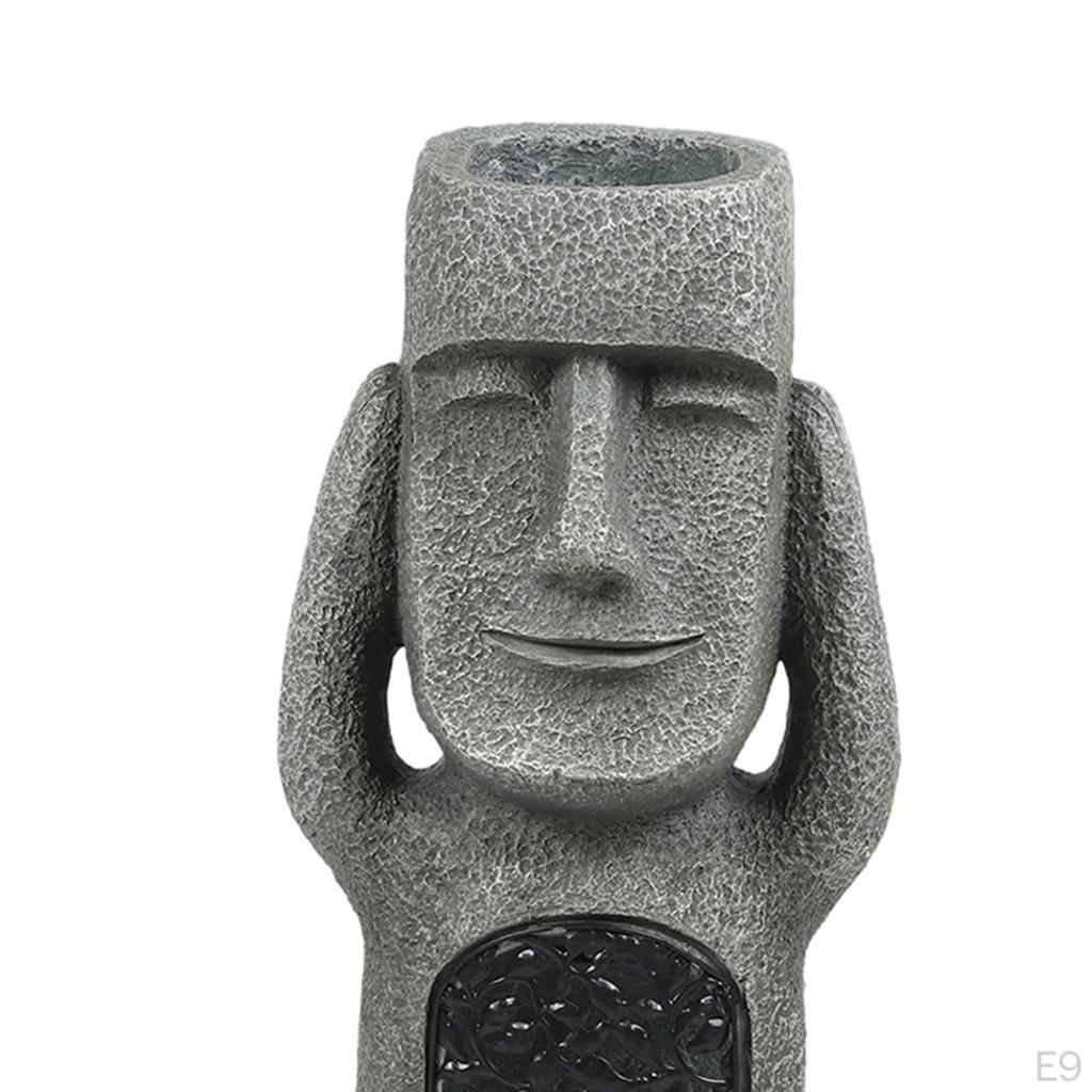 10 Inch Moai Monolith Garden Sculpture in Easter Island Resin