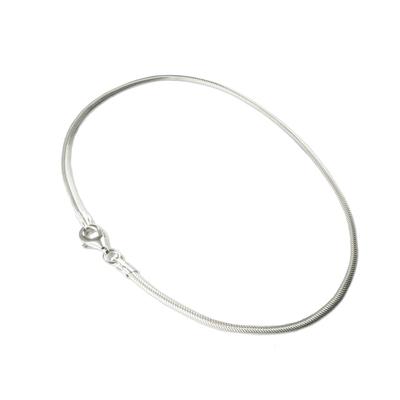 Ασημένιο 925 Αλυσίδα Φίδι Περικνημίδα Απλή Misanga [SANT BOLEN] Γυναικεία Ανδρικά (27)