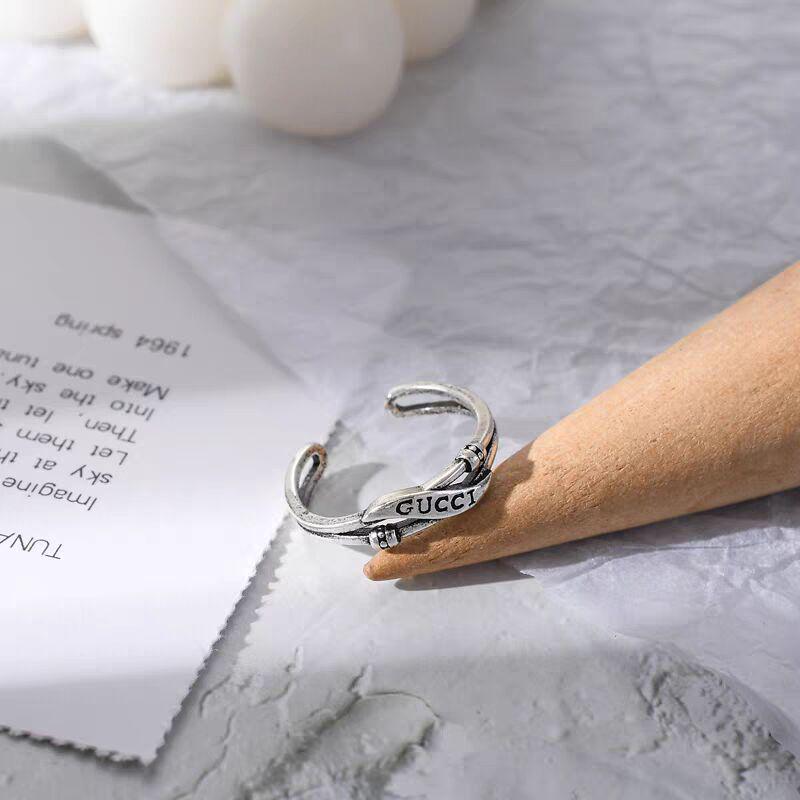 Posrebrzany wielowarstwowy pierścionek otwarty owinięty krzyżowo w stylu europejskim i amerykańskim dla kobiet