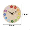 Clock Non Ticking Multi Colored Numbers Battery Operated Decorative Wall Silent for Home