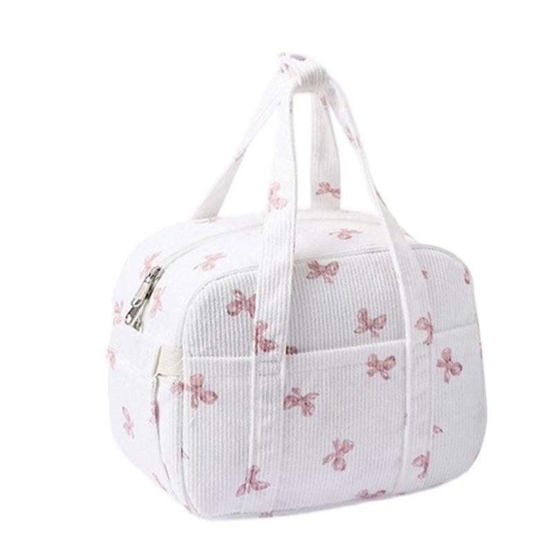 Large Capacity Cotton Lunch Bag With Aluminum Foils Lining for Picnics Office Meals and Daily Use Items