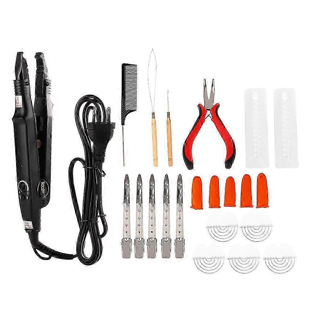 Professional Hair Extension Iron Set Hair Connector Styling Tool for Home Salon (A Set )