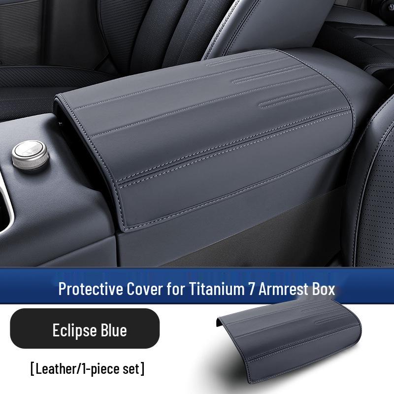 Equation Leopard Titanium 7 Armrest Box Cover - Original Car Color Protective Pad for Interior Modification.