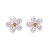 Retro Pearl Earrings Ear Studs Irregular Earrings Romantic Flower Earrings Studs  Girls