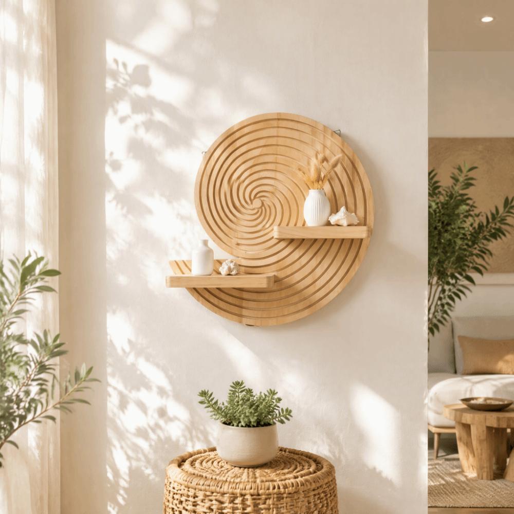 Irregularly Shaped Wall-Mounted Planter Shelf Natural Storage Rack Plant Decorative