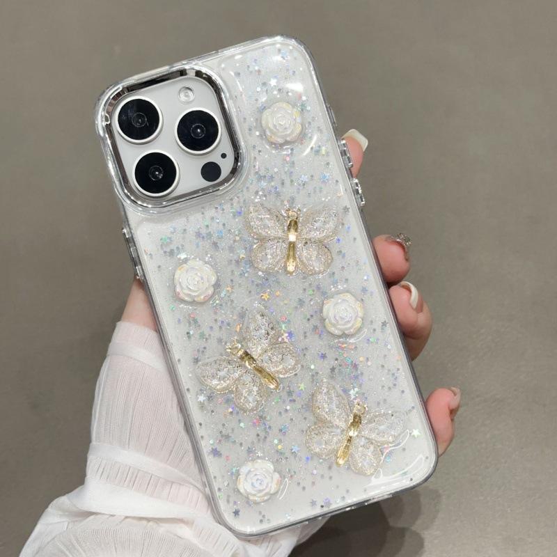 Epoxy Three-dimensional Crystal Butterfly S11ultra/s11 Mobile Phone Case On Samsung A11/A11 Transparent S11FE