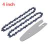4/6 Inch Chain And Guide Plate Set Mini Chainsaw Replacement Cordless Electric Saw Chain Wood Branch Cutting Sharp Chains