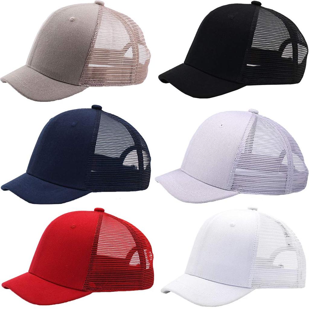 Spargel Short Brim Mesh Plus Sizes to UV Protection Cap, Men's, (Up 65cm), Spring, Summer, Autumn, Women's, (Red, XL)