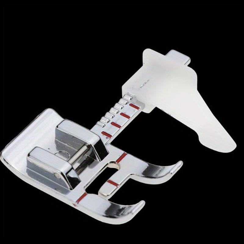 1pc Sewing Machine Presser Foot White with Ruler Guide for Home Use - Home Crafting Tool with Measurement Markings, Sewing Machine Accessories