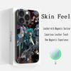 American Sally Face Retro Fashion Phone Case For iPhone 17 16 15 14 13 12 Plus Pro Max High-end Luxury Magsafe Sheepskin