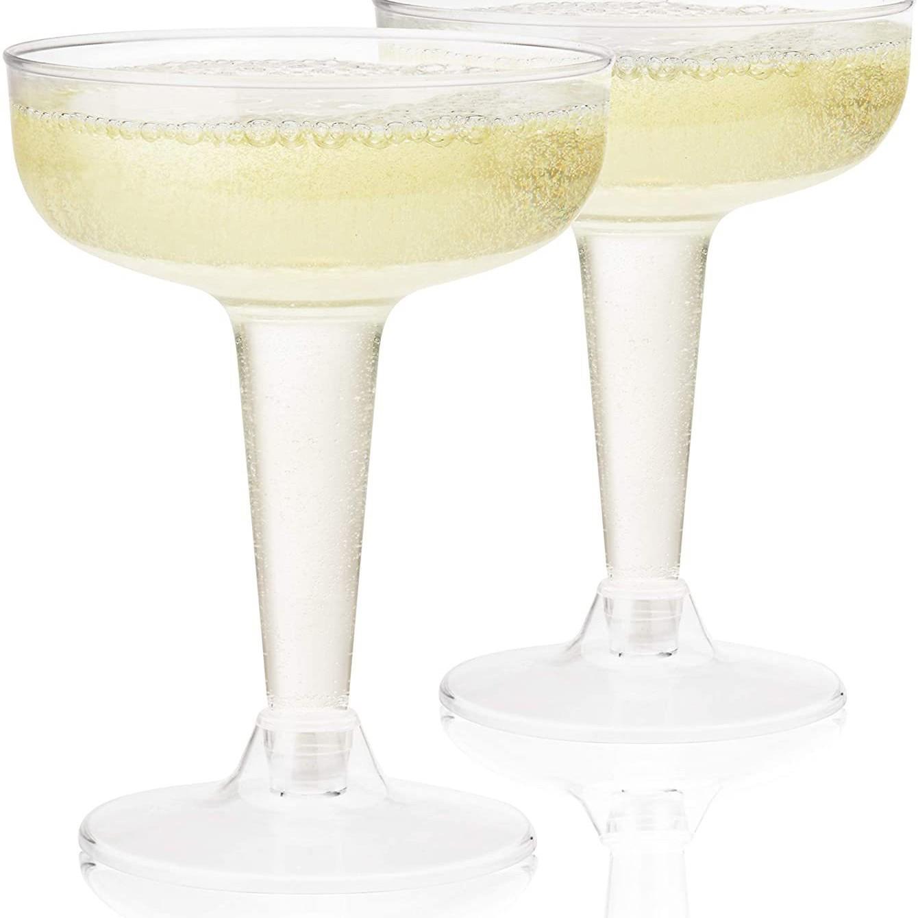 4.7oz/150ml Disposable Plastic Champagne Glass, Stemware Tasting Cup, Cocktail Glass, 1 Piece