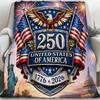 1Pc 250Th Anniversary Of The United States Blanket For Camping&Travel Suitable For Sofa Bedroom Living Room For All Four Reasons