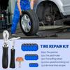 33PCS Tire Repair Patch Tools Tire Patch Kit, 30PCS Tire Patches(32Mm/ 42Mm/ 58Mm With Tire Patch Roller, Tire Repair Buffing Wheel, Tire Inner Liner