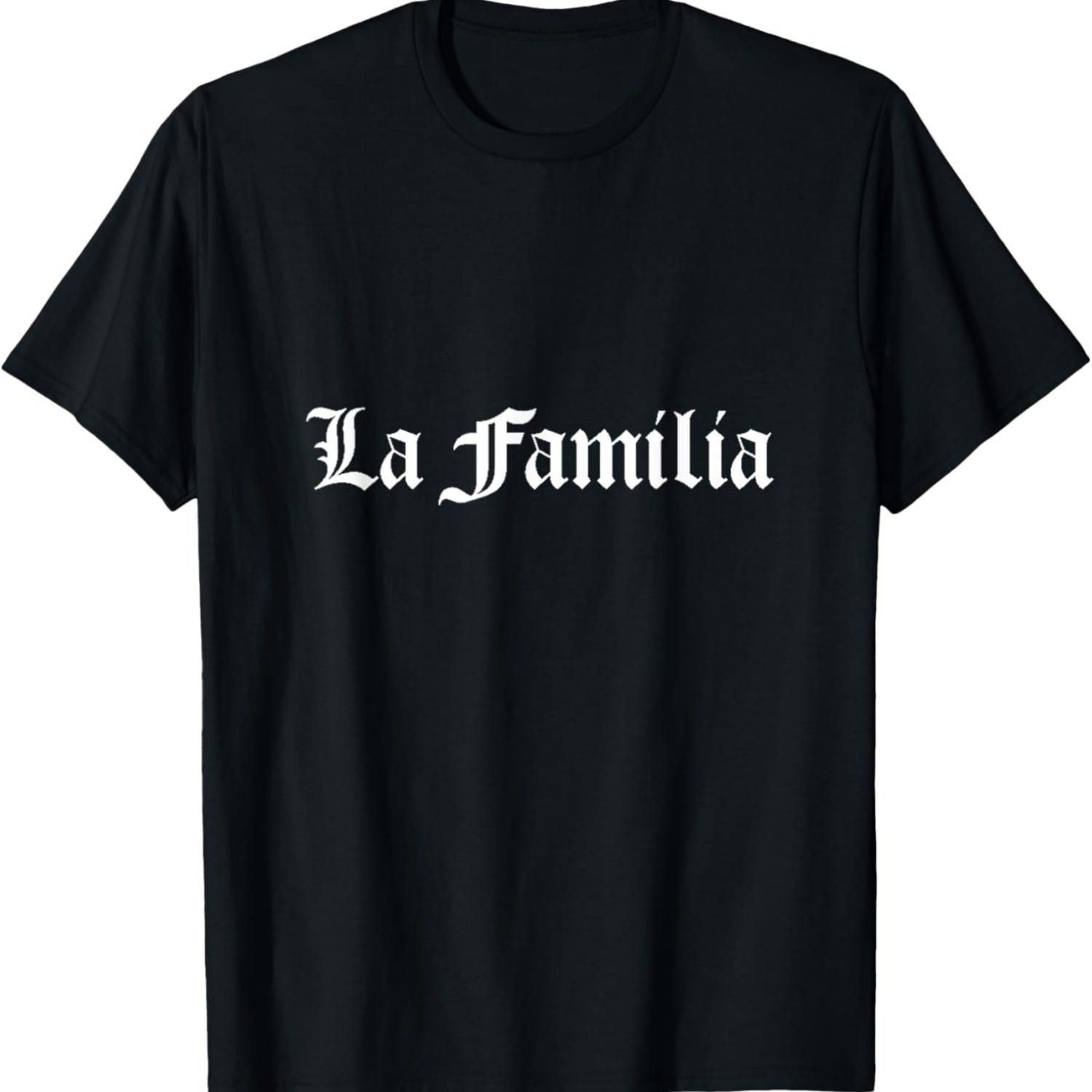 La Familia T-Shirt, Family Hoodie Print, Family T-Shirt T-Shirt S чёрный