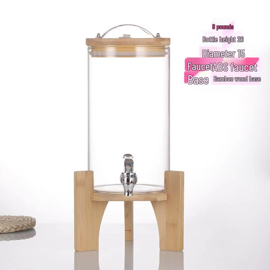 Heat-Resistant Fruit Wine Bottle with Faucet, Ideal for Plum Soaking, Grape Winemaking, and Beverage Brewing At Home