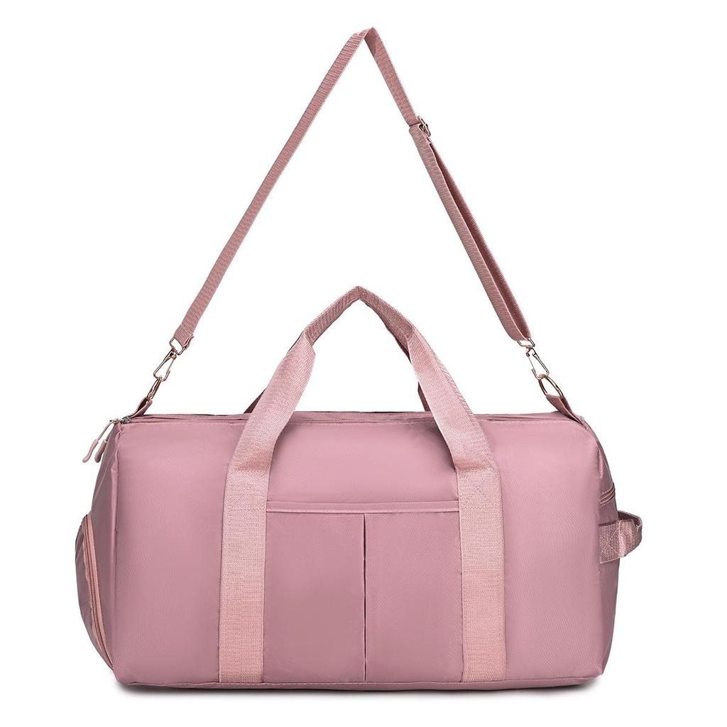 Women's Large Capacity Sports Yoga Bag with Shoe Compartment - Dry/Wet Separation, Solid Color, Ideal for Travel and Gym