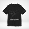 Barcelona Spain Train Map T-Shirt Minimalist Rail Graphic Tee Streetwear