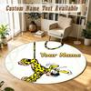 Marsupilami Personalized Round Rug Support Custom Name, Soft Home Decor Mat