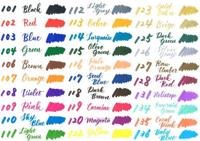 Feutre à double pointe - Pentel - SESW30C-T101E - Encre à base d'eau - Couleur Noir - 30 couleurs disponibles