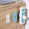 2 In 1 Socket Retainer  Wall-Mounted Sticker Punch-Free Plug Fixer Self-Adhesive Fixer Cable Wire Organizer Seamless Power Strip