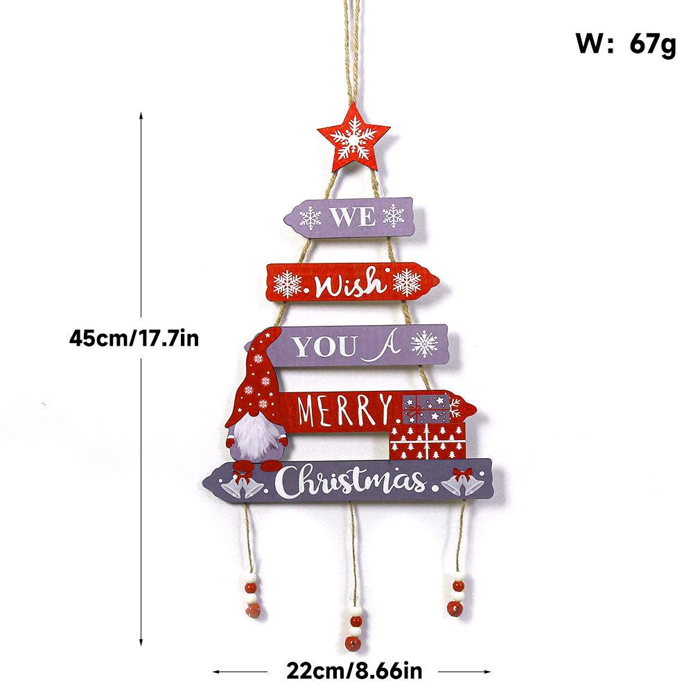 Weihnachtsbrief Anhänger Holzhandwerk Hängende Party Wanddekoration Türdekoration Szene Anordnung Requisiten Dekorationen Weihnachtsbaum