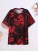 Roupas infantis Menina Camiseta Manga curta 3D Tie-Dye Print Crianças Roupas de verão Casual Desenho animado Gola redonda Roupas infantis Tops