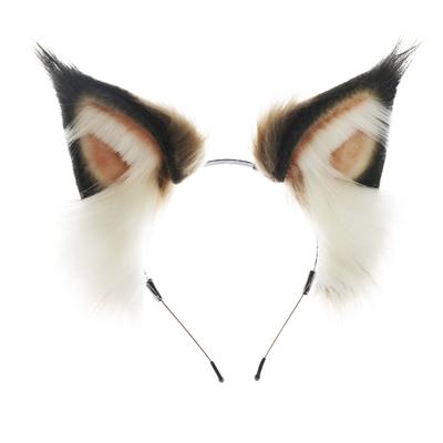 Realistisches Katzenohren-Haarband Frau Musikfestivals Make-up Stirnbänder für Karneval Cosplay Animes Charakter Kopfschmuck