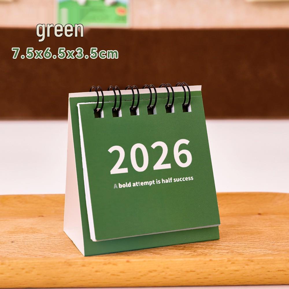 2026 Inspirational Words Mini Desk Planner Calendar - Creative Portable Desktop Ornament