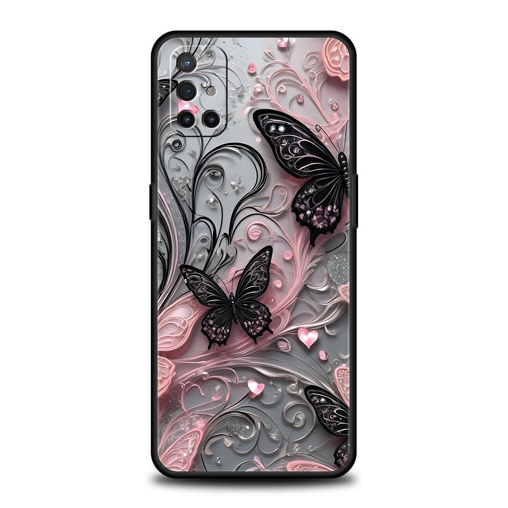 Fashionable Butterfly Flower Phone Case For Oneplus 13R 13 12R 11 10T 10R Nord N100 N200 N10 10 9 9R 9RT CE 3 2 Z Pro Soft TPU