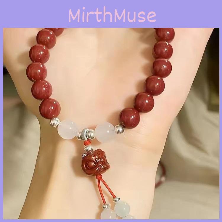 Elegant Red Lion Beaded Bracelet For Women Handcrafted Art Inspired Design