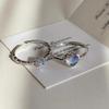 Chic Copper Adjustable Heart Design Moonstone Zirconia Ring For Stylish Women