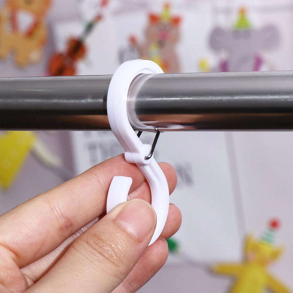 Transparent Closet Hook S Shaped Storage Hook Windproof Storage Organizer Bathroom