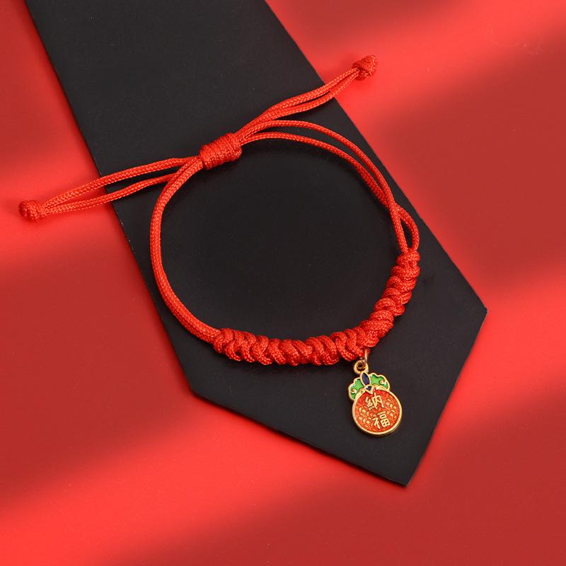 Zodiac Year Red String Bracelet with Lucky Bells - Auspicious Design for Couples and Best Friends