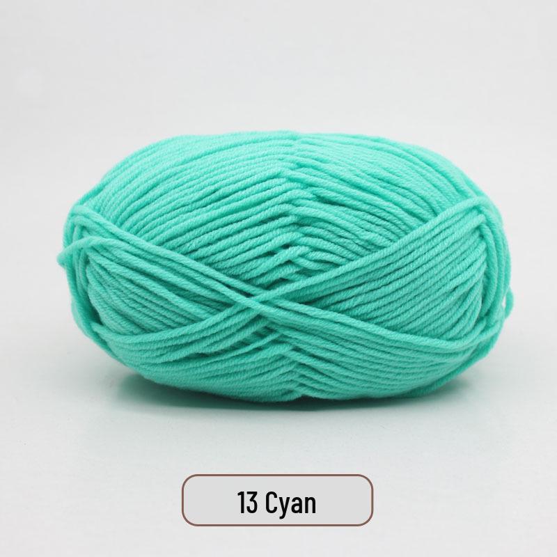 5-Strand Milk Cotton Yarn Scarf & Hand-Knitted Hat Yarn - Baby Soft, Medium Thickness, Free Shipping