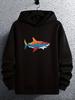 Shark Graphic Hoodie - Heavyweight Thick Winter Pullover Sweatshirt