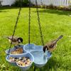 Bird Feeder No-drill Installation Large Capacity Outdoor Wild Bird Feeder Fade-resistant Uv Protection Bird Feeder