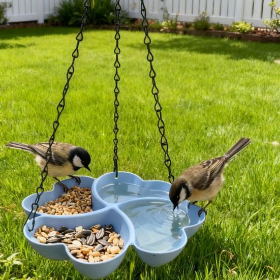 Bird Feeder No-drill Installation Large Capacity Outdoor Wild Bird Feeder Fade-resistant Uv Protection Bird Feeder