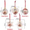Hanging Home Decor Picture Frame Pendant Photo Christmas Ball Xmas Tree Ornaments Photograph Holder