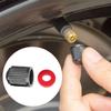 Universal Plastic Tire Valve Stem Caps with Rubber Ring Black Dustproof Air Valve Cover for Car Motorcycle Bike Wheel Tyre Valve Stems 1