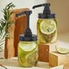 Coffee Syrup Pump Dispenser Glass Jar Mason Lid Syrup Honey Sauce Dispenser Pump Lid Syrup Pump Coffee Bar Kitchen Accessories