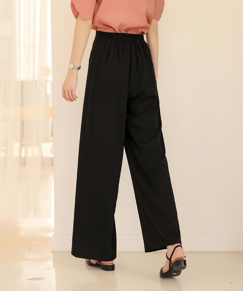 Ppaeppae Lightweight Back-Banded Wide Long Slacks