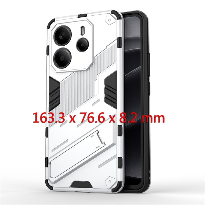 

Чехол-подставка для телефона для Redmi Note 14 4G Чехол Противоударная Жесткая Броня Полная Задняя Крышка для Redmi Note 14 4G Чехол для Redmi Note 14 4G For Redmi Note 14 4G белый