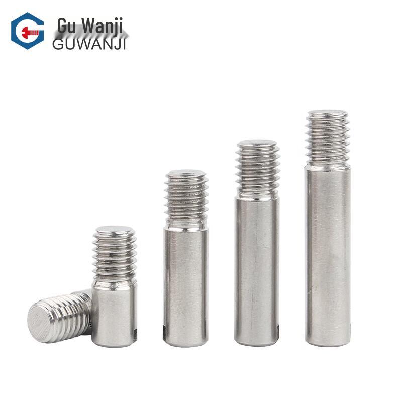 GUWANJI 304 Stainless Steel Slotted External Thread Cylindrical Pin