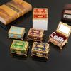 Elegant Enamel Rose Relief Jewelry Box Necklace Ring Storage Desktop Organizer Gift
