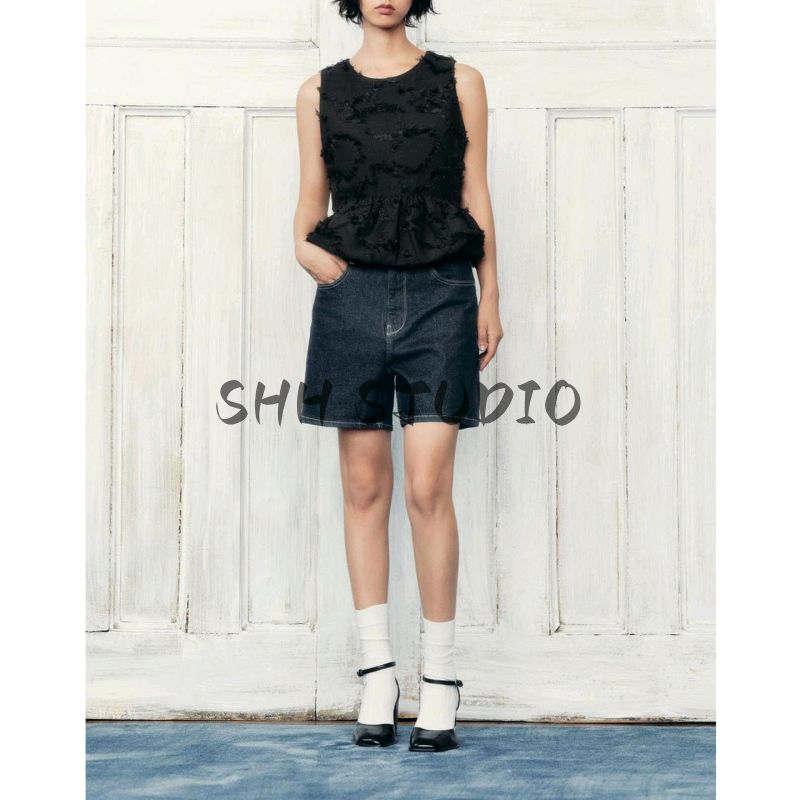 Autumn New Women's Clothing Classic Style round Neck Sleeveless Vest Fringe Short Skirt Hem Tops 4387802