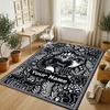 Forest Creatures Theme Soft Crystal Velvet Rug Custom Name & Text Print Non Slip Floor Rug for Bedroom Living Room