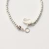 3mm Silverball Clover Smile Lock Bracelet 925 Sterling Silver Clover Charm Smile Lock 3mm Ball Bracelet