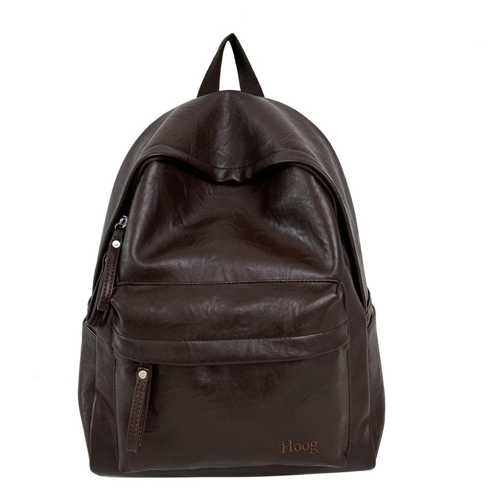 Schoolbag Retro Soft Leather Commuter Backpack Women's 1011 Spring and Summer New College Student Schoolbag Lightweight Travel Backpack Large Capacity