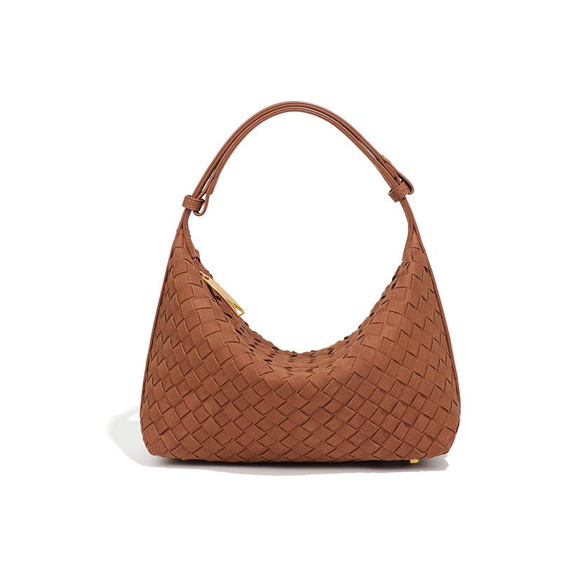 Trendy and versatile hand-woven bags, fashionable and simple lunch boxes, handbags, high-end niche single shoulder armpit bags